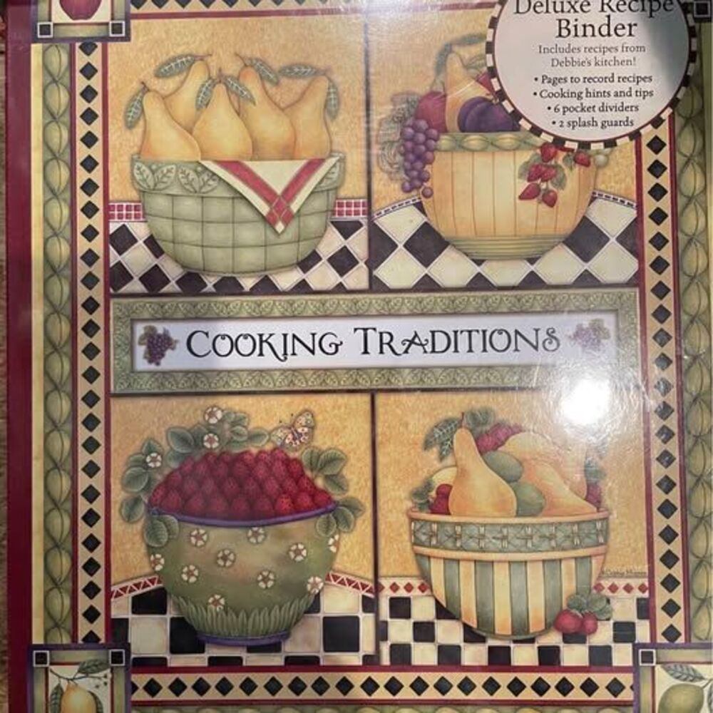 NEW Debbie Mumm Cooking Traditions Personalized Recipe Keeper Binder (Hardcover)